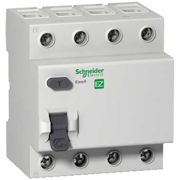 Rccb easy9 4p 25a-40a-63a 30ma - cầu dao chống dò/ aptomat chống giật - át chống giật schneider