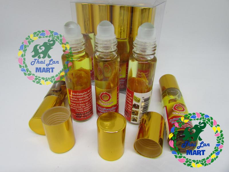 [HCM]Dầu gió chai lăn green herb oil nhân sâm đỏ thái lan 8 ml