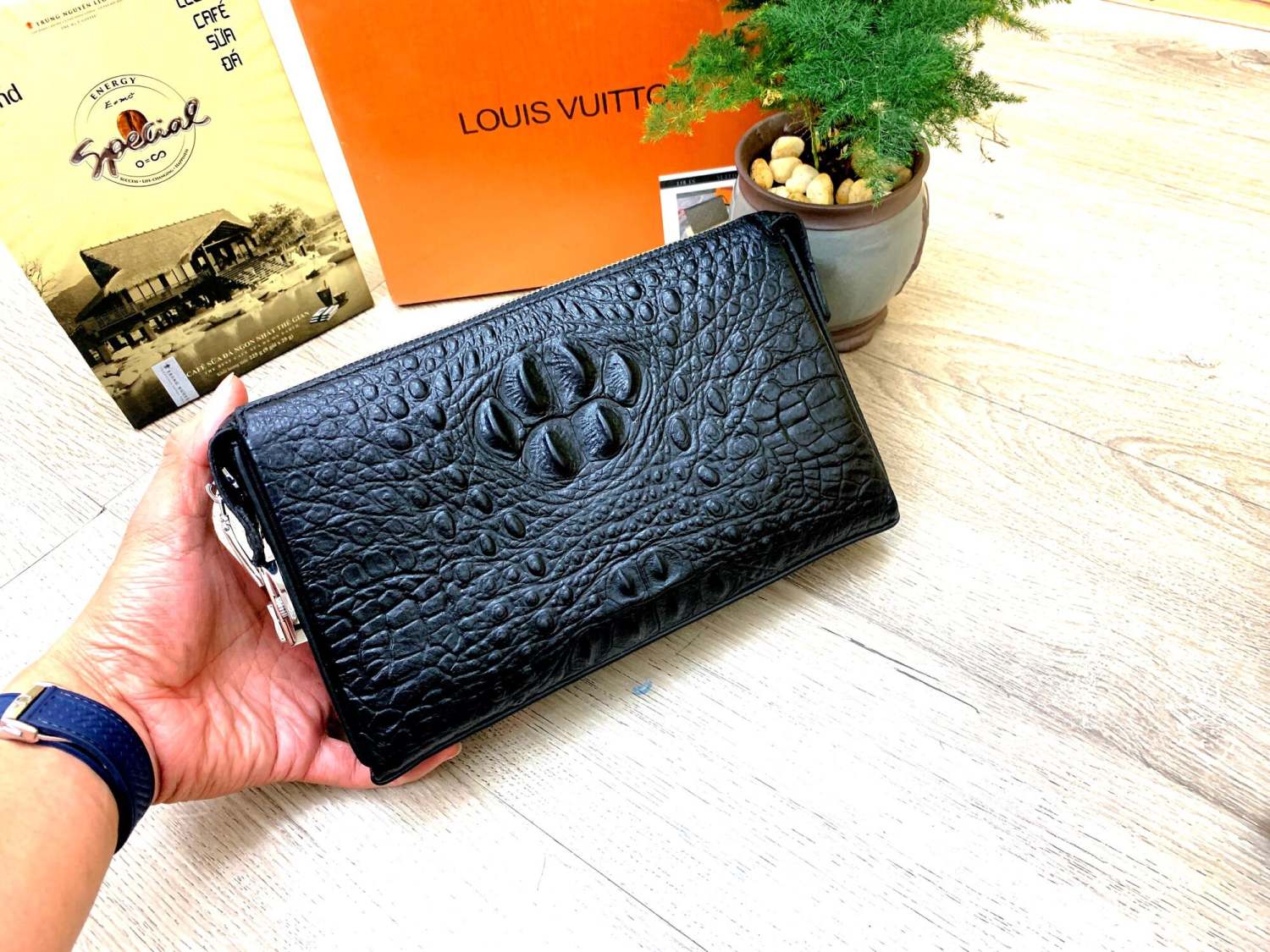 Ví cầm tay da thật siêu cấp.bóp da cầm tay 3003.clutch da thật cao cấp.