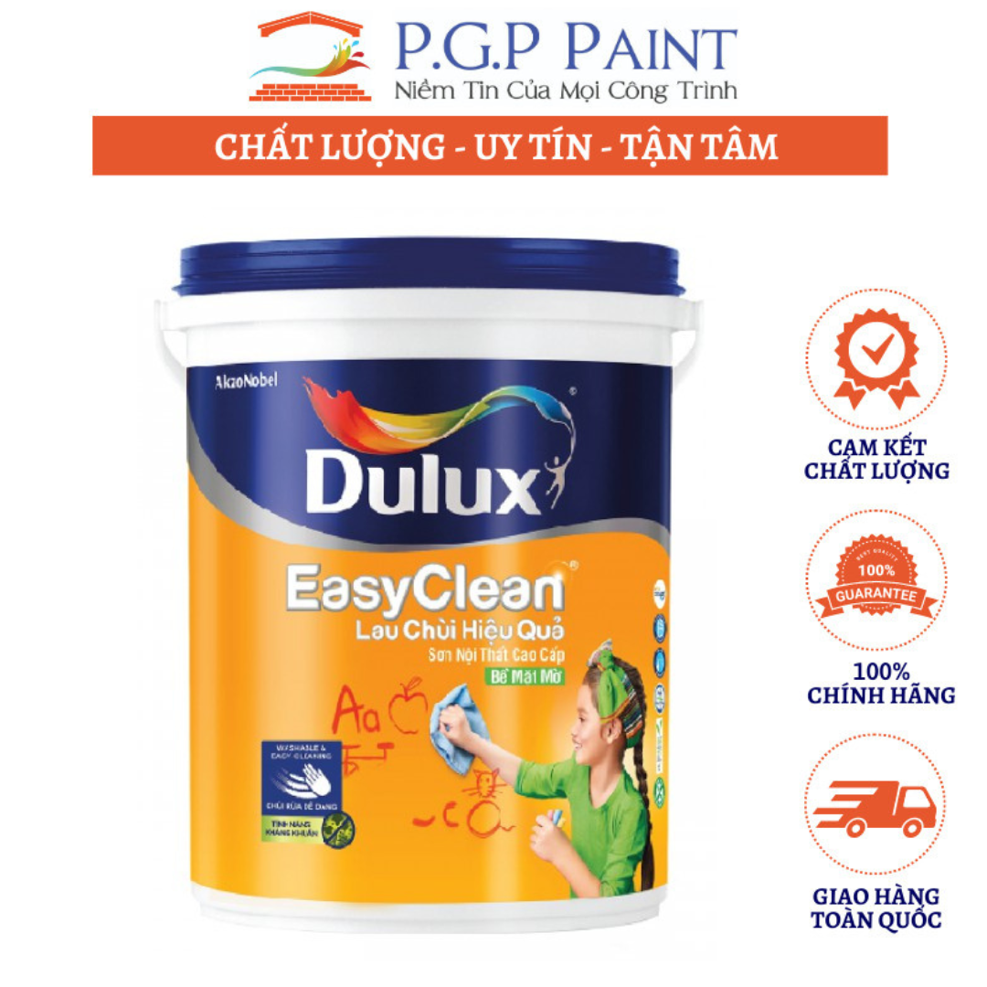 Sơn nội thất dulux easyclean lau chùi hiệu quả a991 mờ giúp bề mặt đẹp láng mịn dễ lau chùi vượt trội