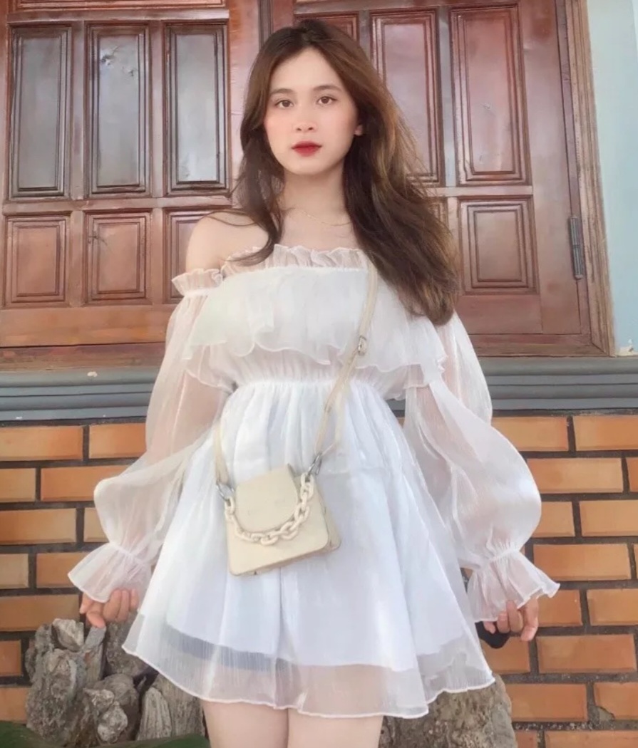 Thanh lý, ảnh thật, siêu rẻ, váy voan free size hàng mới