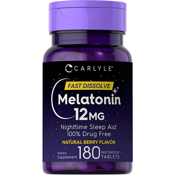 Carlyle Melatonin 12mg Fast Dissolve 180 Tablets - Chăm sóc giấc Ngủ