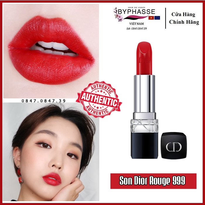 Son dior rouge màu 999 đỏ tươiv
