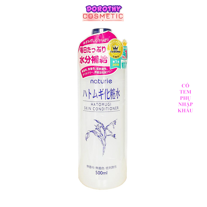 Toner Nước Hoa Hồng Ý Dĩ Naturie Hatomugi Skin Conditioner 500ml