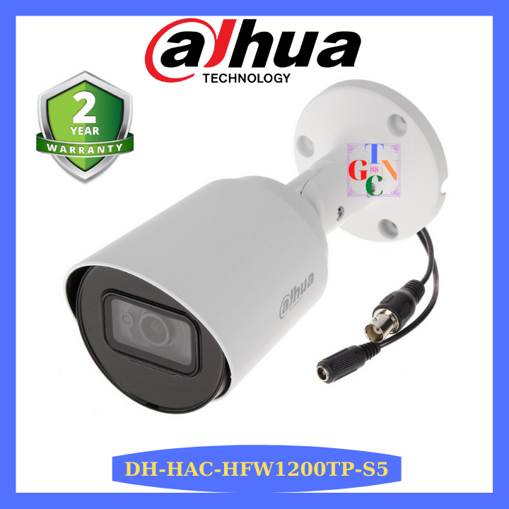 Camera HDCVI ngoài trời 2.0Mp Dahua DH-HAC-HFW1200TP-S5 hồng ngoại thông minh 30m, vỏ nhôm đúc - HÀNG CHÍNH HÃNG