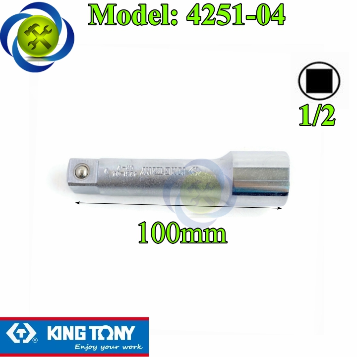 Đầu nối dài 1/2 kingtony 4251-04 dài 100mm đầu vuông 12.7mm
