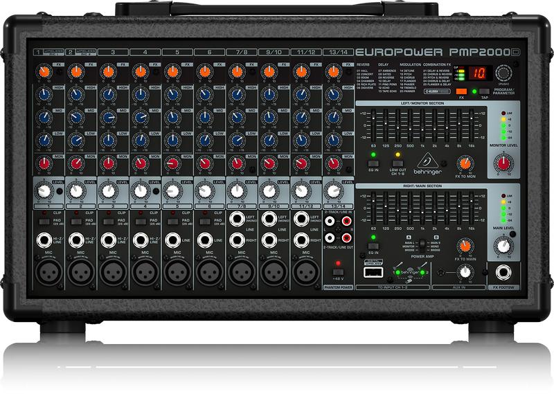 Mixer liền công suất behringer europower pmp2000d - chuyên sân khấu - sự kiện - hội trường