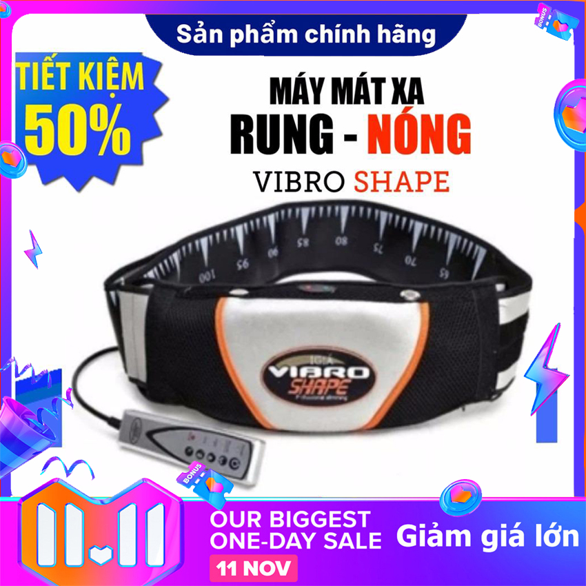 Đai mỡ bụng - đai massage vibro shape usa, đai massage giảm mỡ bụng nóng & rung vibro shape, công nghệ quấn nóng, hiệu quả cao.