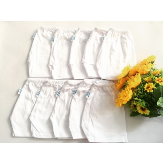 Quần đùi trắng 100% cotton dành cho bé loại 1