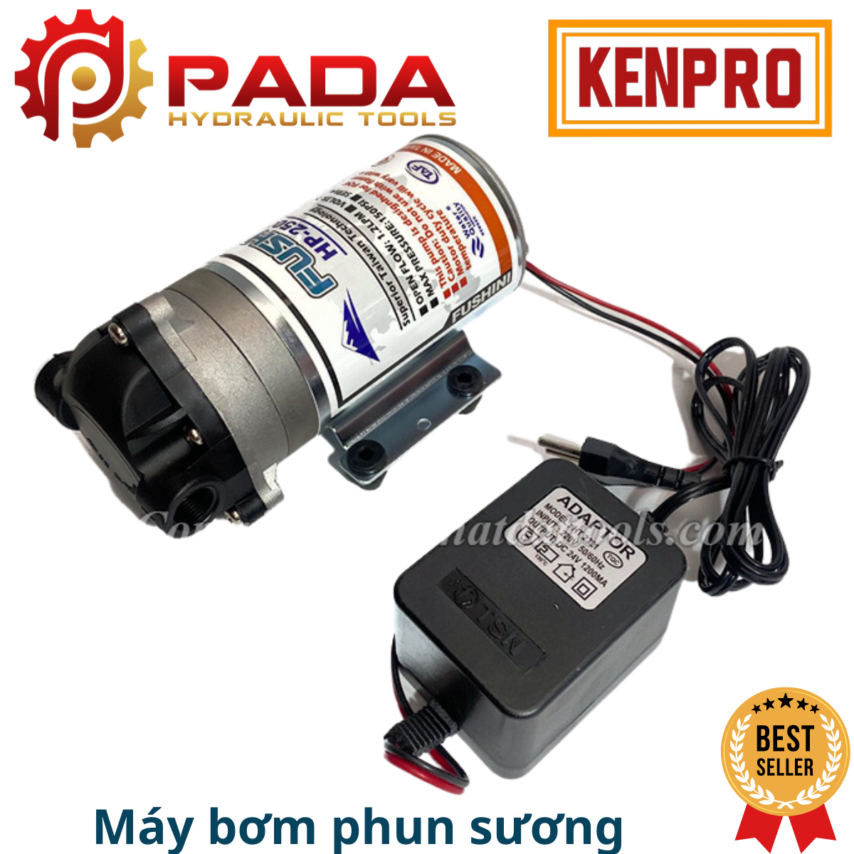 Máy bơm phun sương, bơm tăng áp cho máy lọc nước fushini hp2500-24v-kèm adapter-made in taiwan