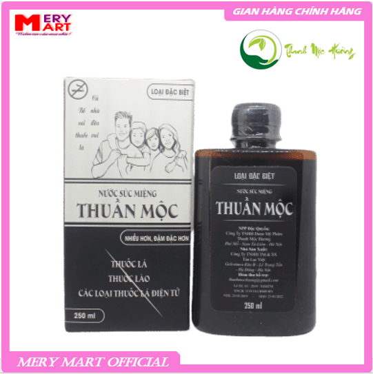 Nước Súc miệng Thuần  Mộc Cao Cấp Thanh Mộc Hương (Chai 250ml) Không Mệt Mỏi, Không Tái Nghiện