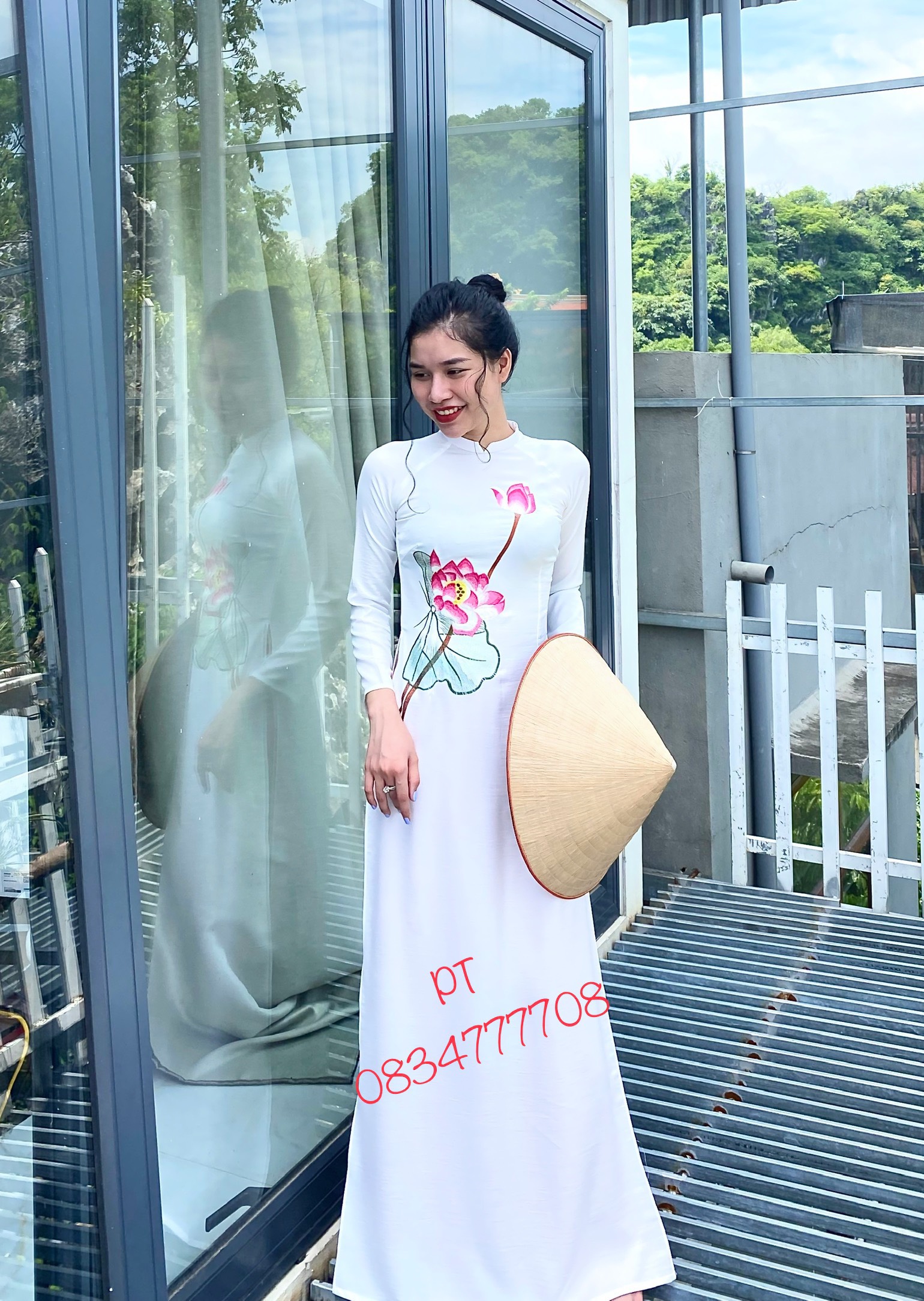 Áo dài lụa tây thi thêu hoa💥💥siêu rẻ - siêu đẹp