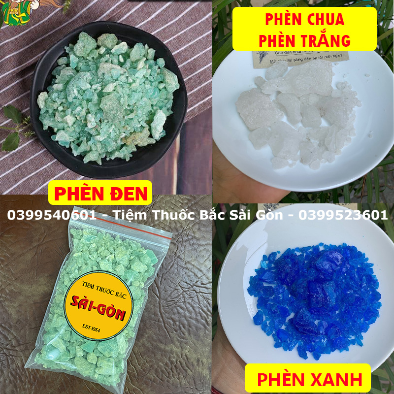 Phèn đen - phèn chua - phèn xanh bịch 100gram