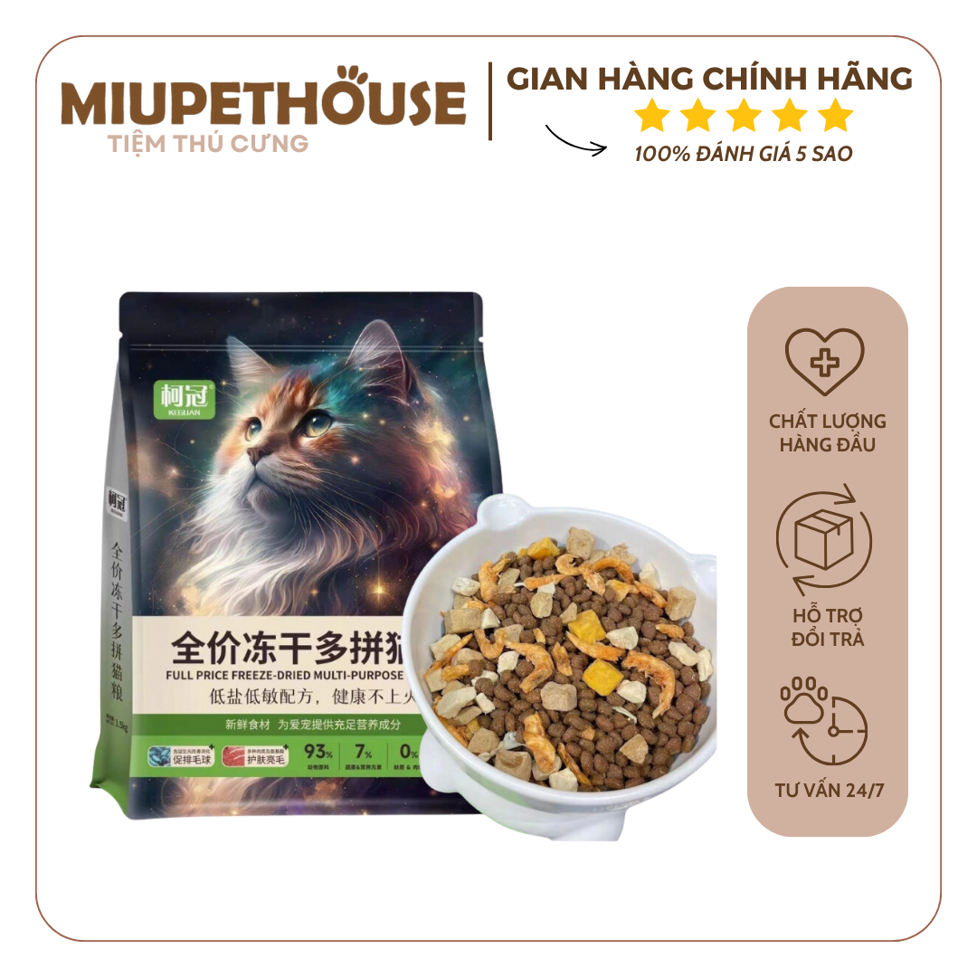 Hạt Siêu Topping GV - CatFood 2.5kg Dành Cho Mèo Kén Ăn, Mọi Lứa Tuổi - MiuPet House