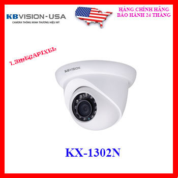 Camera ip dome hồng ngoại 1.3 megapixel kbvision kx-1302n
