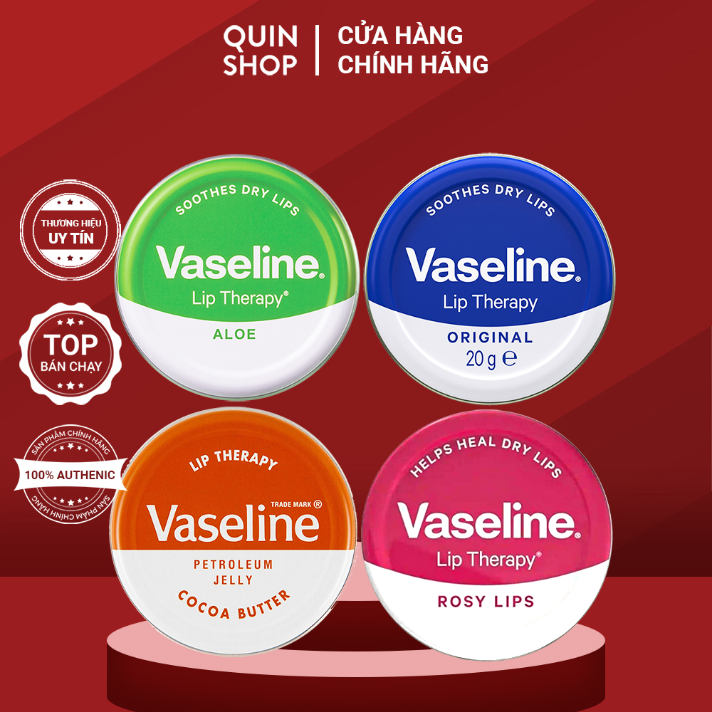 Sáp Dưỡng Môi Vaseline Lip Therapy Original, Rosy Lips, Aloe, Cocoa Butter 20g