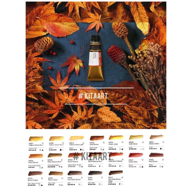 ✨Mijello 15Ml✨P5 Tone Nâu Màu Nước Tuýp Lẻ 15Ml Mijello Mission Gold Hàn Quốc