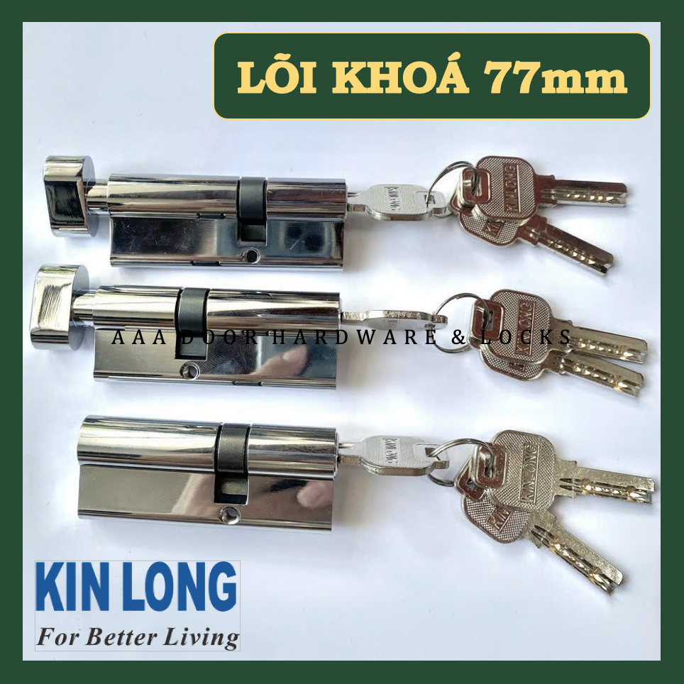 Lõi Khoá KinLong 77mm - Tim Khoá KINLONG Dùng Cho Cửa Nhôm XingFa