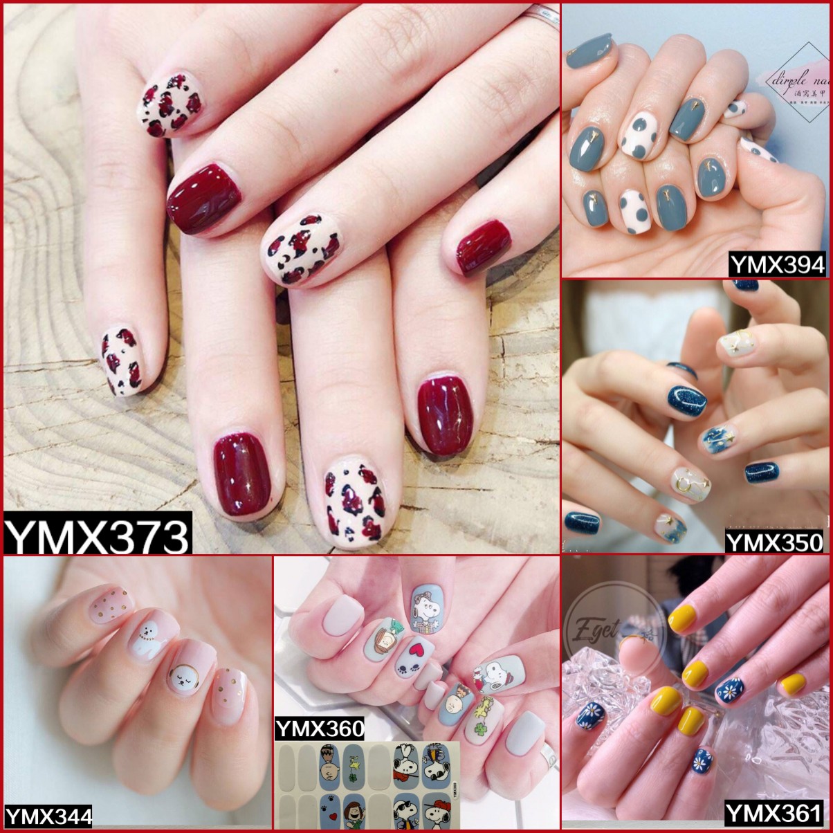 14pcs/set YMX Tuyển Tập Miếng dán móng tay nghệ thuật mã Hoạt Hình cute Mèo máy snoopy Micky Phụ Nữ Thú Cưng Chống Thấm Nước Bền Lâu Cho Trí Móng Tay Kiểu Dáng Thời