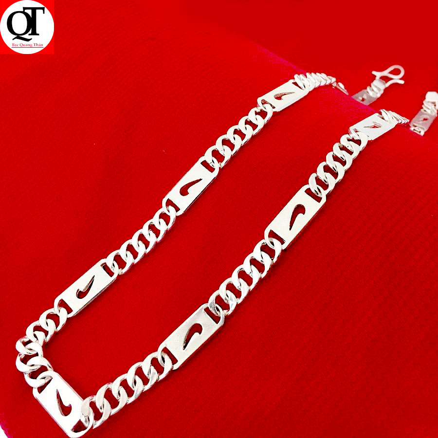 Dây chuyền nam  Bạc Quang Thản, vòng cổ nam bạc mắt NICE  bản dẹp chất liệu bạc thật không xi mạ, trọng lượng nhiều cỡ khác nhau độ dài 50cm, phong cách nam tính, lịch lãm – QTVNA21