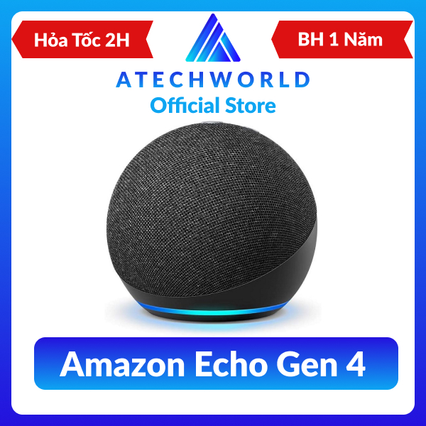 Loa Thông Minh Amazon Echo Gen 4 Loại Lớn Premium Sound Tích Hợp Hub