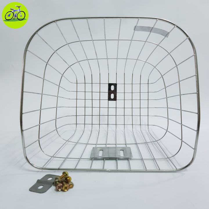 [HCM]Giỏ Rổ Xe Đạp Inox Lắp Trước Để chở đồ