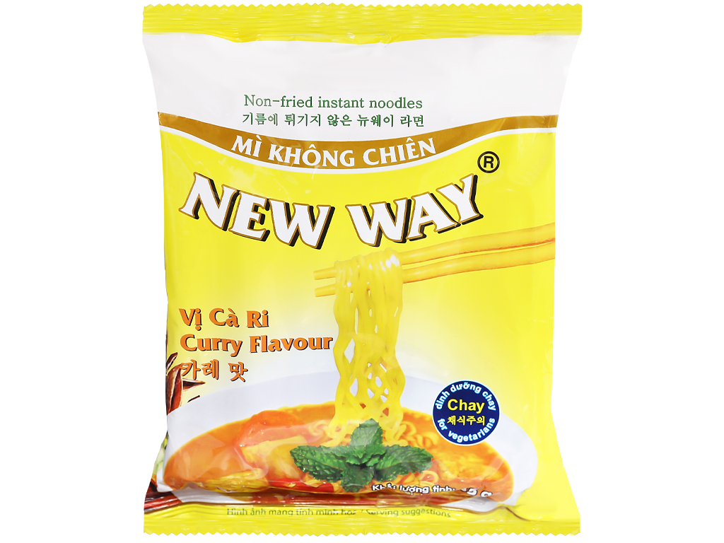 Thùng 30 gói mì không chiên New Way vị cà ri 85g