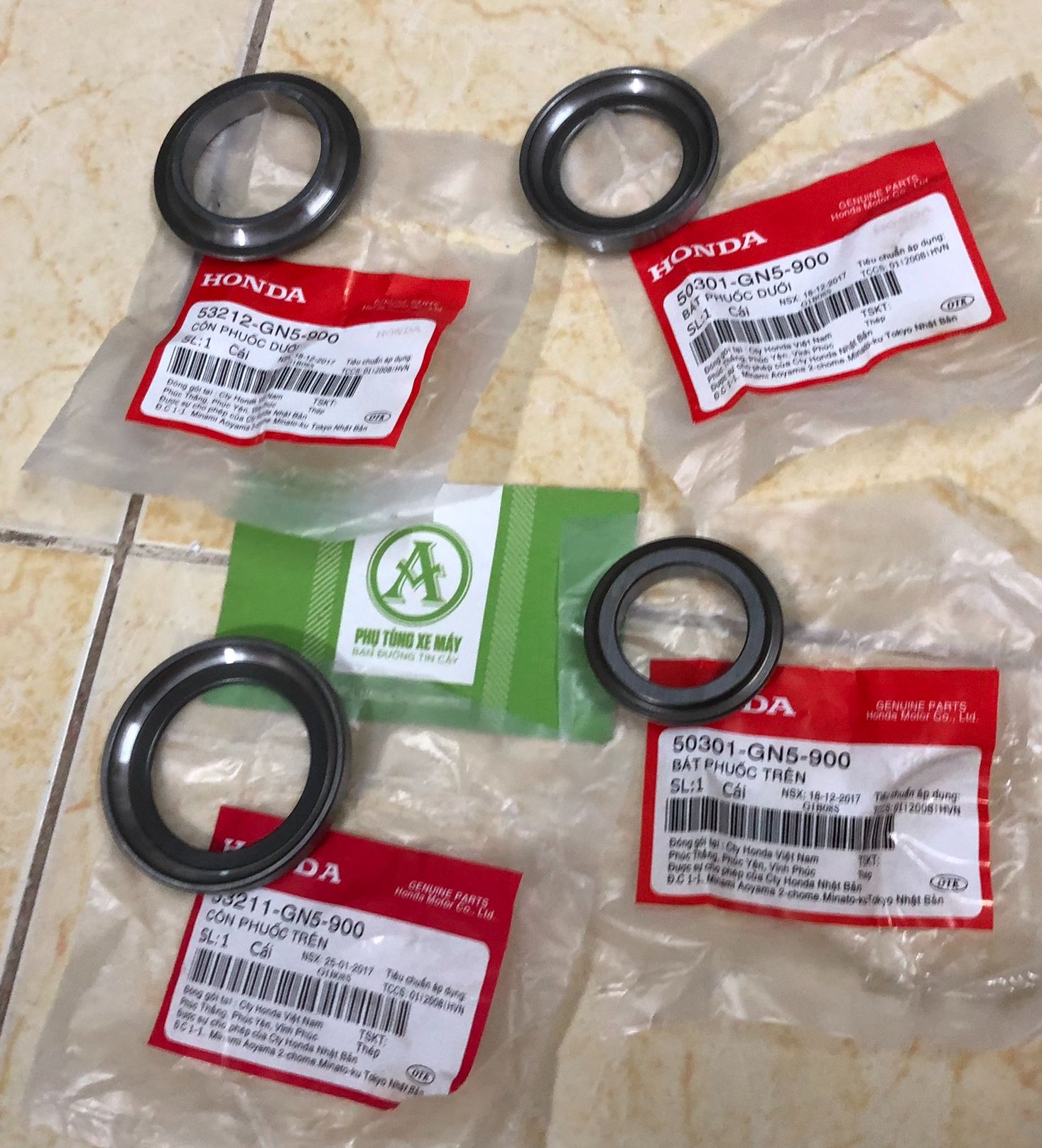 Bộ chén cổ [ không bi ] honda winner , wave rsx, ab110 ,ab 125, vario 150 , lead 125 , dream , click chính hãng honda
