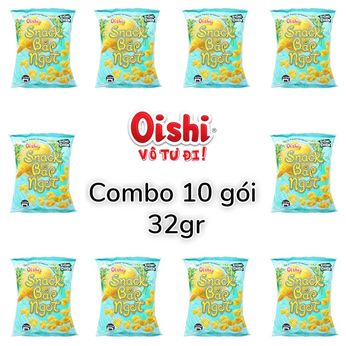 Oishi full set of 32 taste snack roll total combo 32gr