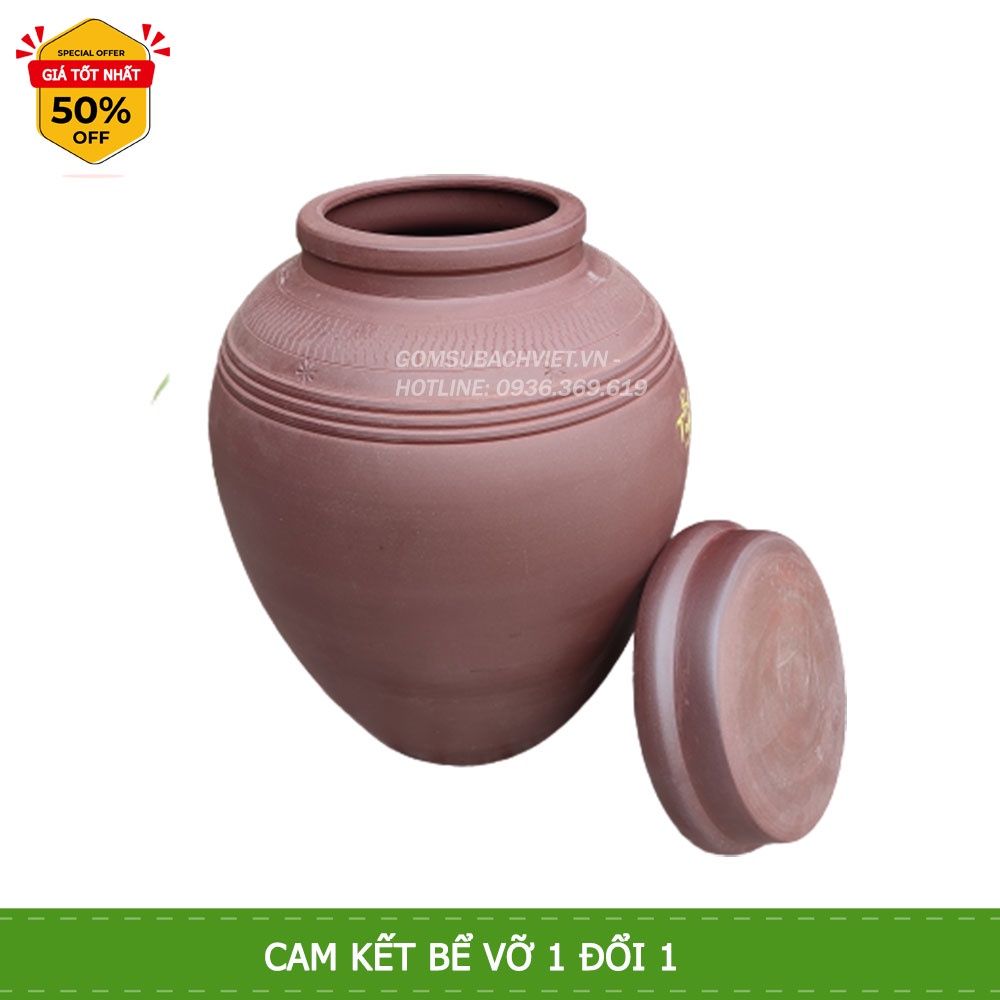 Chum sành ngâm rượu Bát Tràng dung tích 10 LÍT