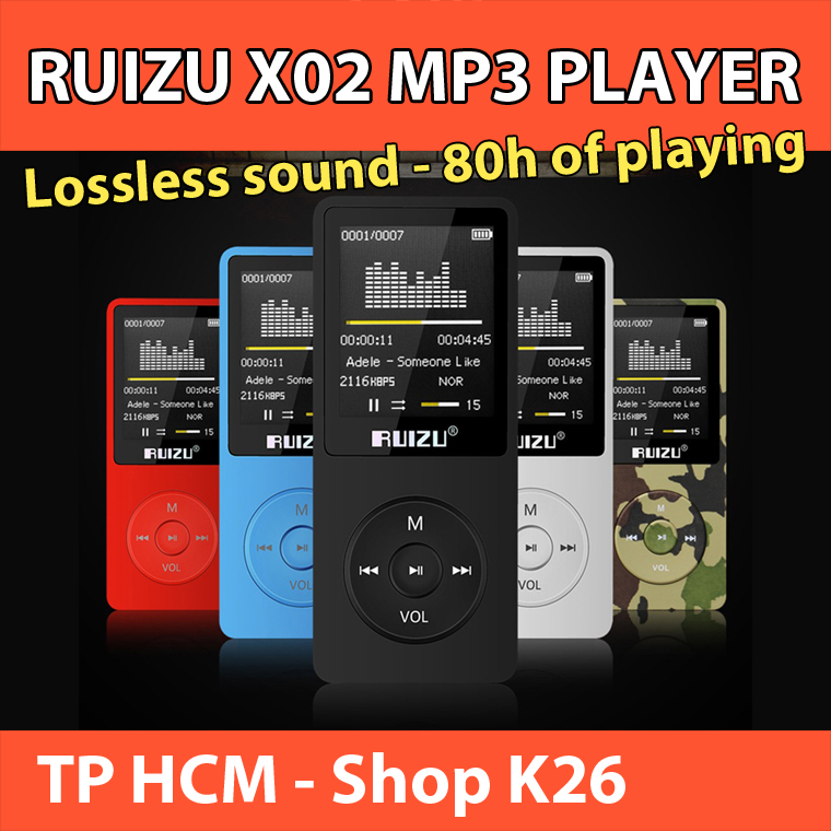 Máy Nghe Nhạc Lossless RUIZU X02 4GB Kèm Tai Nghe HiFi