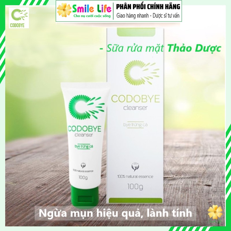 Codobye cleanser ® 100g - sữa rửa mặt thảo mộc ngừa mụn