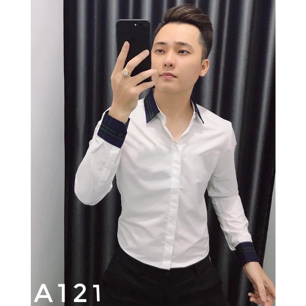 Áo sơ mi nam có cổ cực chất ,sơ mi nam dài tay có viền cực đẹp BQUAY SHOP