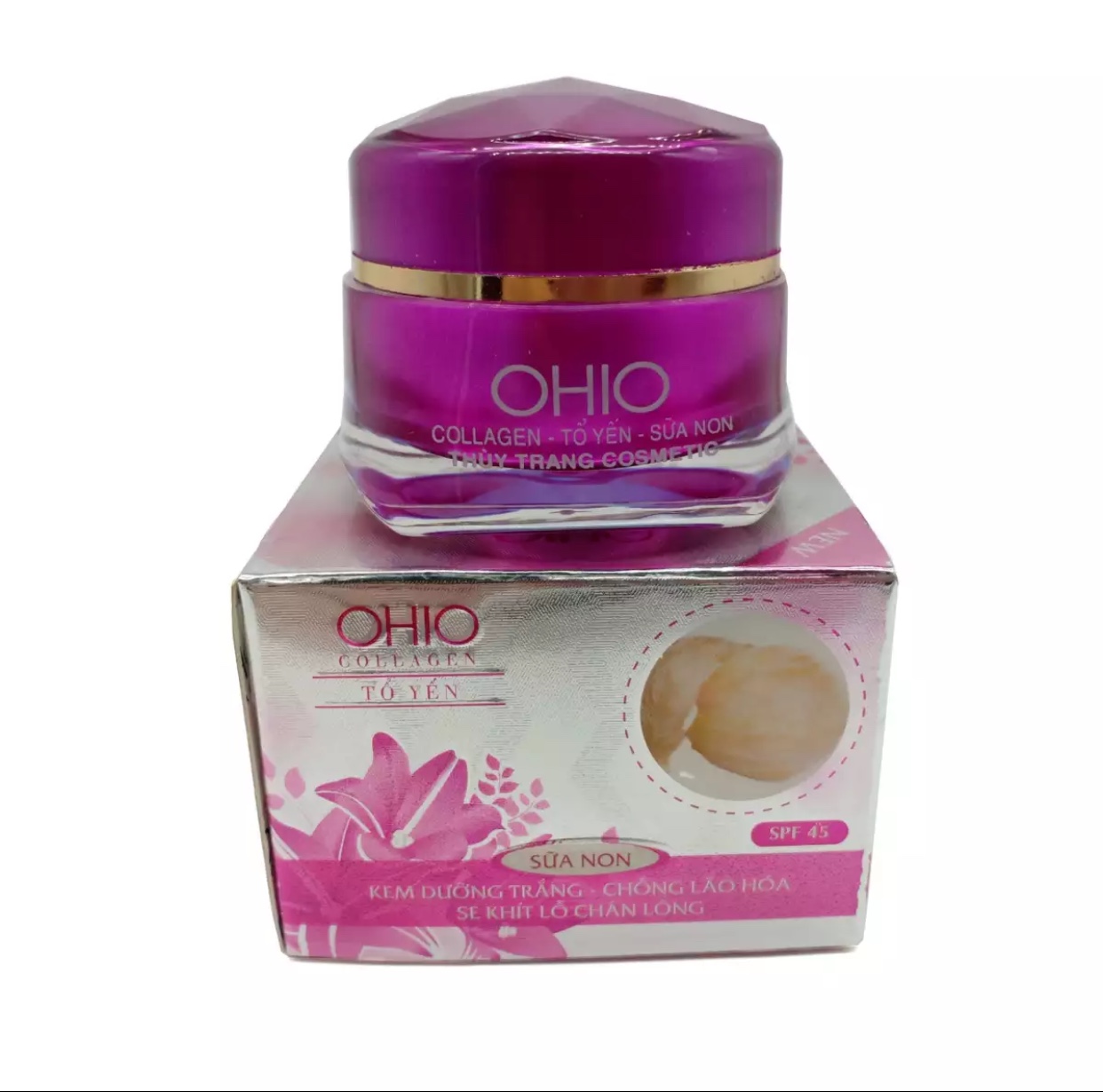 [HCM]Kem dưỡng trắng Chống lão hóa Se khít lỗ chân lông dưỡng chất Collagen và Tổ Yến OHIO (18g)