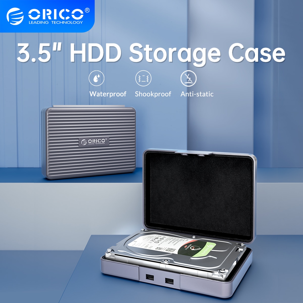 ORICO 3.5 Inch HDD Protection Box Waterproof 3.5 HDD Storage Box Multi
