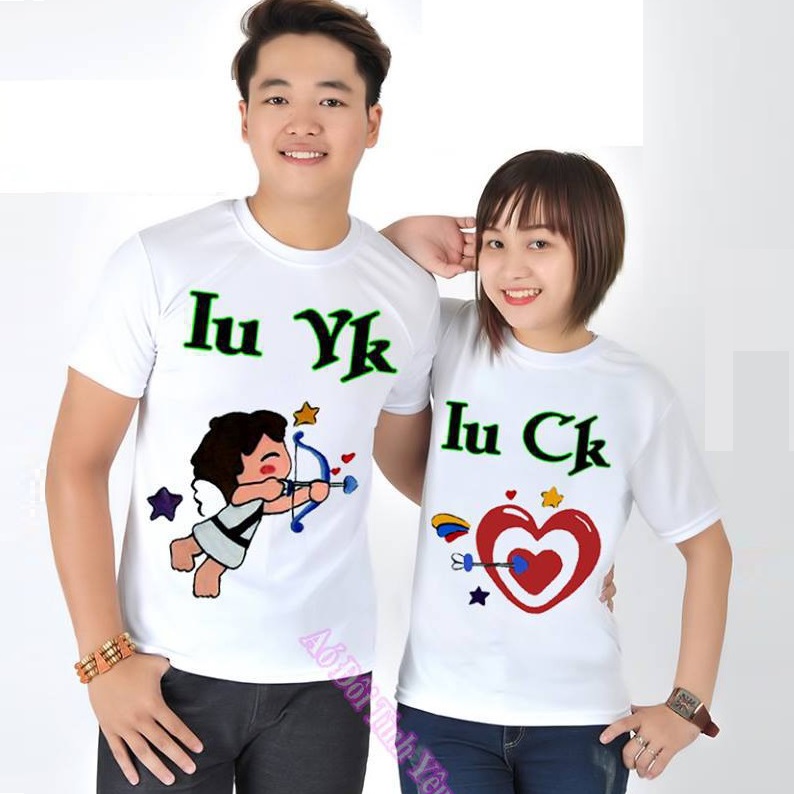 [SIÊU HIT HOT] Áo thun đôi nam nữ in CK iu Vk iu,  KIỀU ANH FASHION chuyên phối set quần áo, áo thun nam nữ, áo đôi, áo gia đình