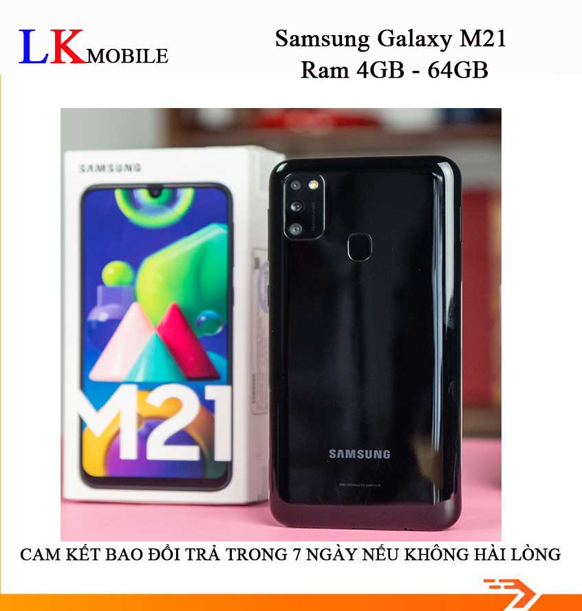 Samsung Galaxy M21 Ram 4G bộ nhớ 64GB máy zin full chức năng pin 6000 mAh tặng kèm 1 ốp lưng