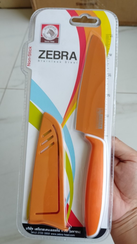 Dao chống dính 5 có nắp đậy ze100503 zebra thái lan