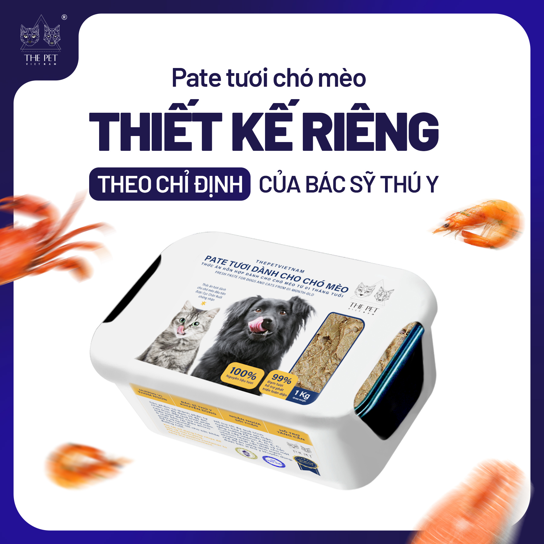 Pate tươi cho chó mèo the pet viet nam