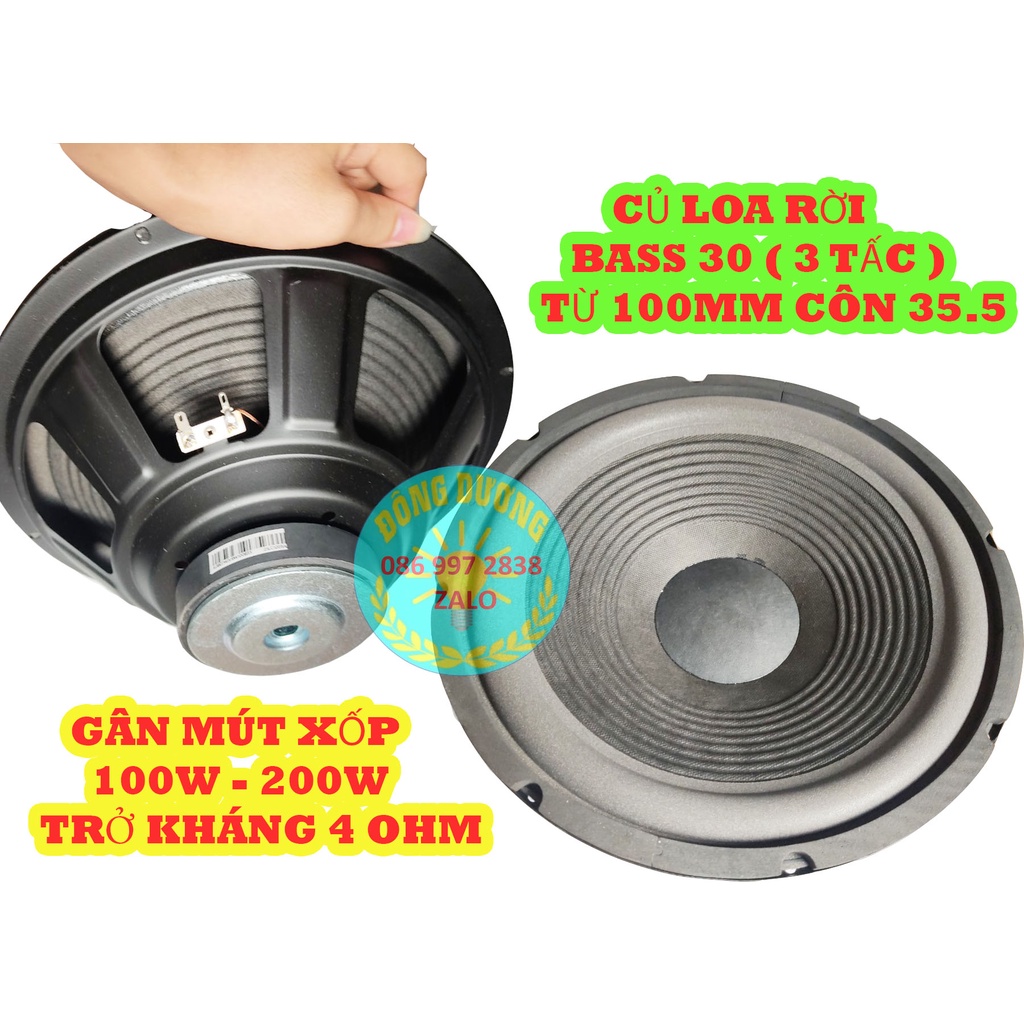 LOA BASS 30 TƯ 100MM GÂN MÚT CHO LOA KÉO HOẶC AMPLI NHỎ - GIÁ 1 CÁI