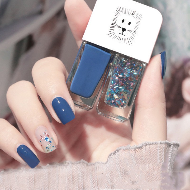 Full set 2 chai sơn móng tay nhũ + lì fairys gift 2*6ml -hd3406