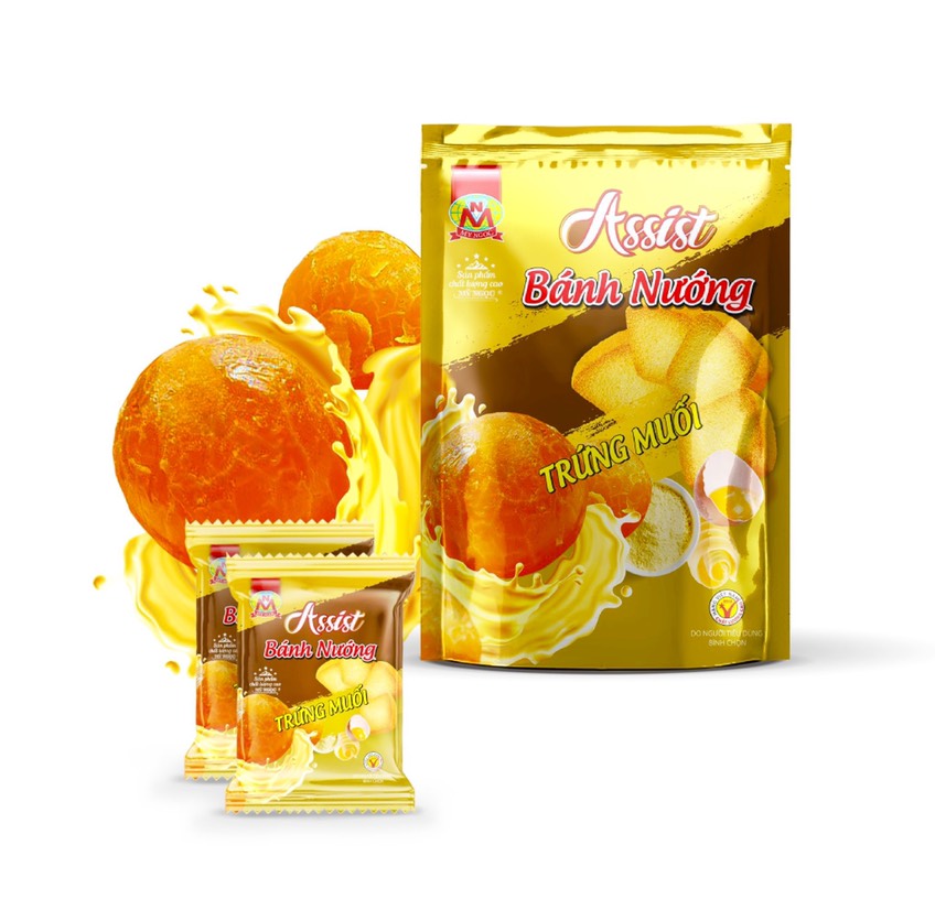 🌕 🧀 🍪 200g bánh nướng assist trứng muối phô mai 🍪 🧀 🌕 assist toasted cracker with salted yolk flavor 🌕 🧀 🍪