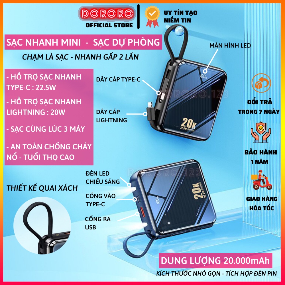 Pin dự phòng 20.000mah remax rpp-51,pin sạc dự phòng chính hãng,pin dự phòng 20.000mah remax rpp-51 sở hữu thiết kế nhỏ gọn cùng khả năng sạc nhanh 3 thiết bị cùng lúc với tốc độ tối đa 25mah.
