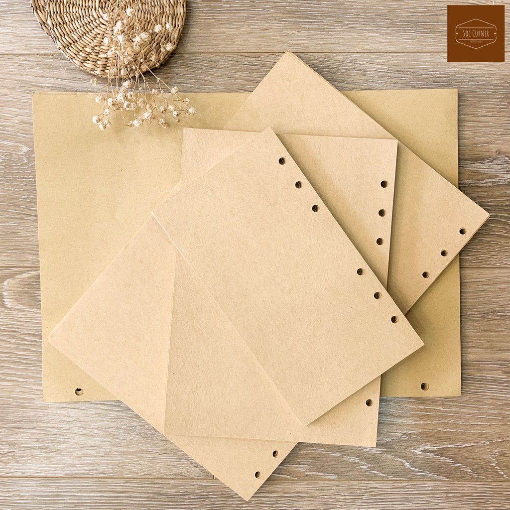 Giấy refill kraft bìa còng a6/a5/b5/a4