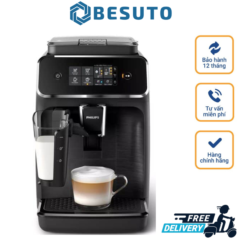 Máy pha cà phê tự động philips ep2230/10, philips coffee maker, máy pha cafe, espresso, cappuccino, philips coffee machine hệ thống sữa lattego, 15 bar, nhập romania, bảo hành 12 tháng