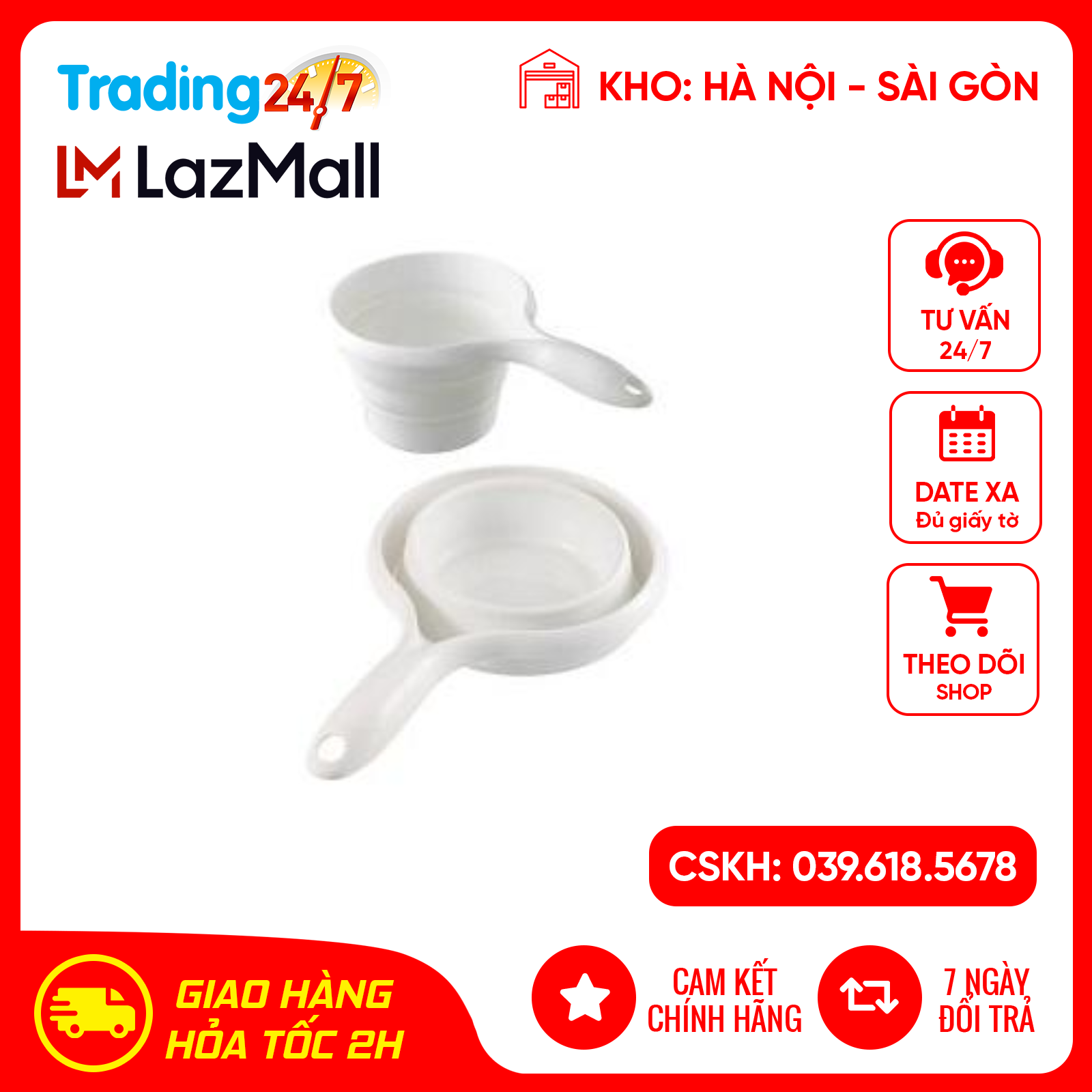 Gáo múc nước gấp gọn cao cấp iseto 1.2l - nội địa nhật bản
