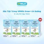 [6 Lốc 110ml] Sữa Tiệt Trùng VPMilk Grow+ Có Đường Cho Bé Từ 1 Tuổi