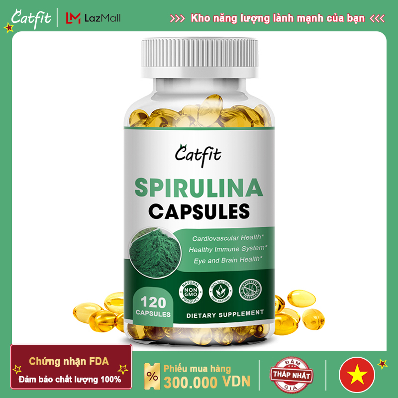 Catfit spirulina capsulles 2000mg & enhance immune system & reduce