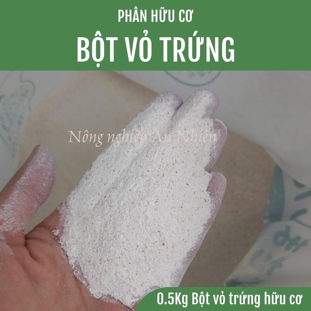 Bột vỏ trứng gà nhập khẩu Nhật Bản - Trừ ốc sên, bổ sung canxi và khoáng chất cho cây, trồng rau hữu cơ