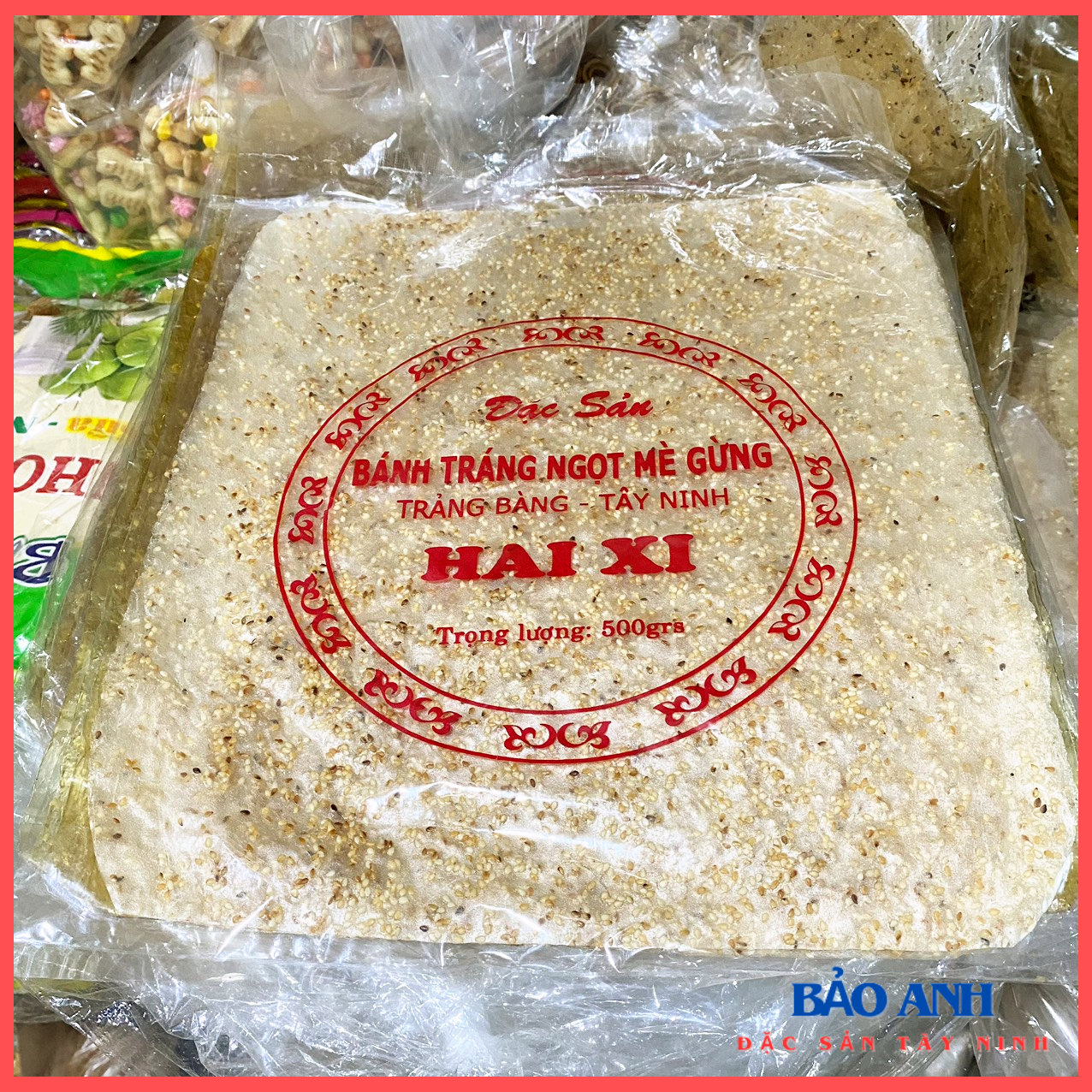 500g bánh tráng ngọt mè gừng